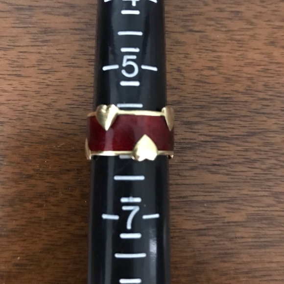 ❤️❤️❤️❤️ Tiffany & Co 18K GOLD Heart Enamel Ring❤️ - Picture 6 of 6